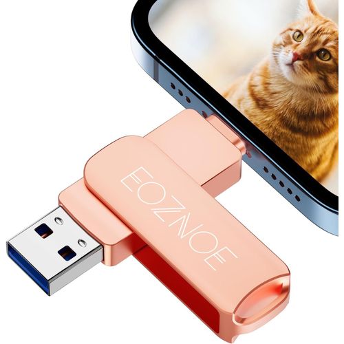 64Go Clé USB pour iPhone,Clé USB 3.0 en Métal pour iPhone,Clef USB Mémoire Externe Haute Vitesse Compatible avec iPhone/Android/PC