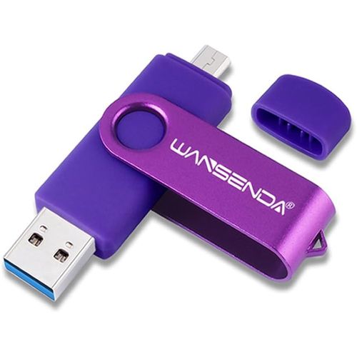 Clé USB 32GO OTG USB Flash Drive 3.0 pour appareils Android/PC/Tablette/Mac (32Go,Pourpre)