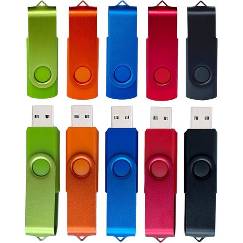 Lot de 10 clés USB 2.0 16 Go Multicolore Stockage de données haute vitesse