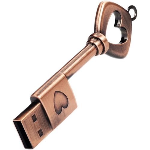 Clé USB 2.0 en Forme de C?ur en Métal Memory Stick Étanche Stockage Externe Cadeau Romantique-32 Go