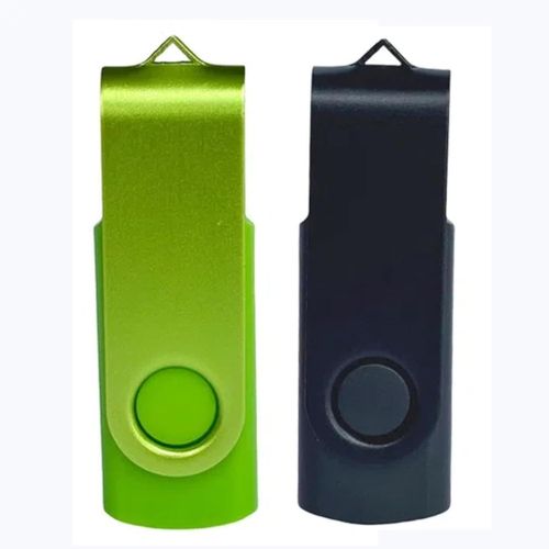 Lot de 2 clés USB 32 Go,USB 2.0,rotation rapide 32 Go (noir vert)