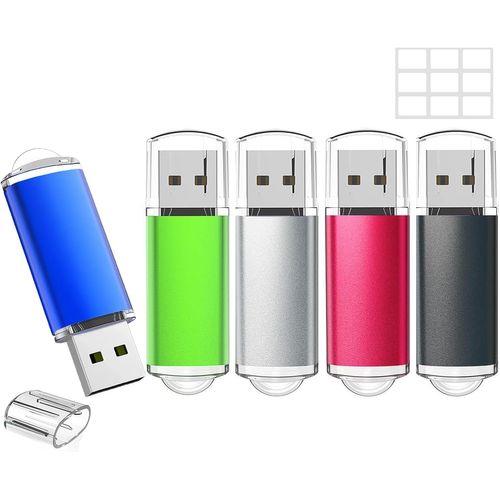 32Go Clé USB,Lot de 5 Clef USB 2.0 Multicolore pour l'école,Le Bureau,l'autoradio,TV,PC,Ordinateur Portable