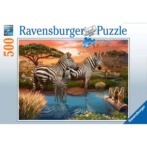 Puzzle Puzzle 500 P - Zèbres Au Plan D'eau