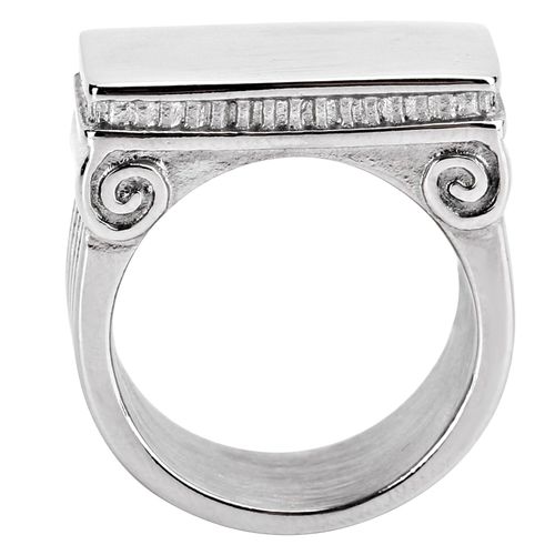 Bague Pour Homme En Acier Titane Poli Et Tendance, Ideale Pour Les Fetes Et Les Voyages.