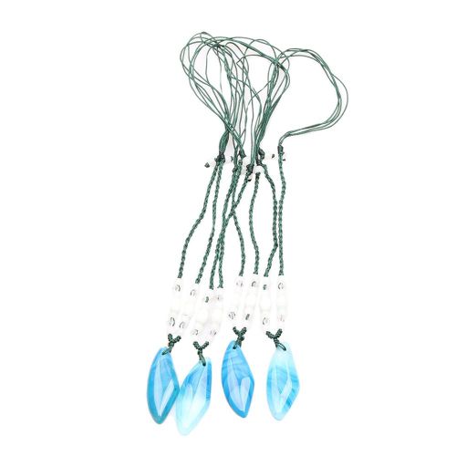 Collier Avec Pendentif En Agate Artificielle En Forme De Goutte D'eau Pour Femme (Bleu)