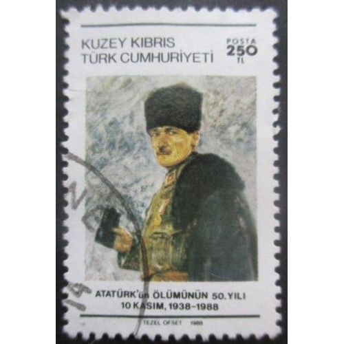 Chypre Turk Timbre Issu Du Bloc N°7 Ataturk Oblitéré