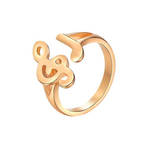 Bague Ouverte En Alliage Tendance Avec Notes De Musique, Accessoire De Bijouterie, Decoration, Joli Cadeau