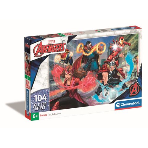 Puzzle Enfant Glitter 104 Pièces - Avengers