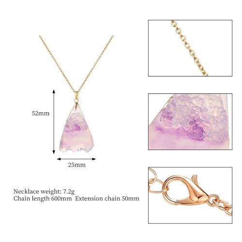 Collier Avec Pendentif En Resine Et Alliage Tendance Pour Femme, Accessoire De Bijouterie, Cadeau (B)