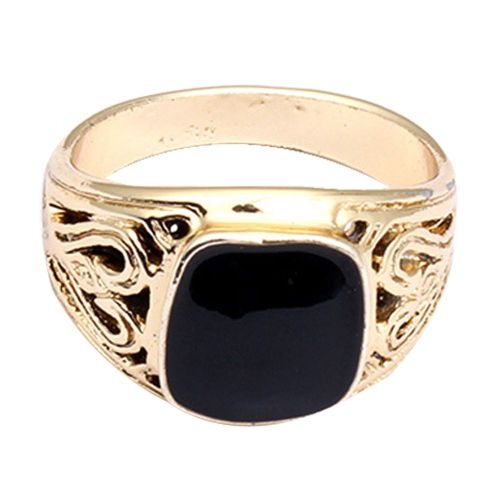 Bague Elegante En Alliage De Style Retro Pour Homme, Accessoire Geometrique Cool Pour Les Doigts (Or Rose 19)