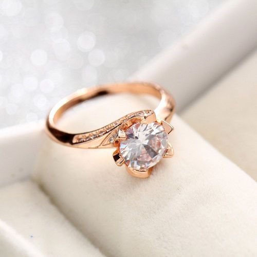 Bague Tendance En Alliage Avec Strass Pour Femme (Or N¡Ã 6)