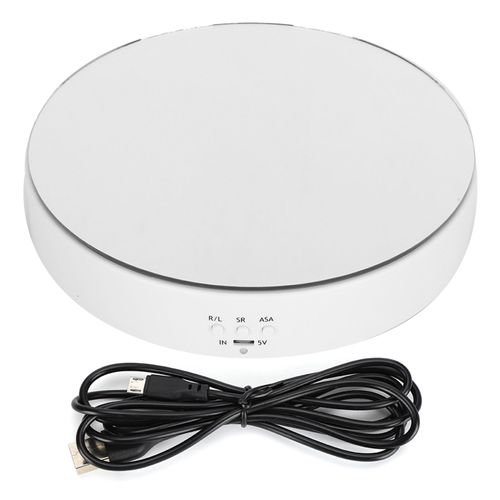 Plateau Tournant Bidirectionnel A 2 Vitesses, Support De Charge De 10 Kg, Presentoir Pour Bijoux Et Telephones