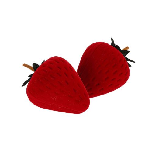Lot De 2 Presentoirs A Bijoux En Forme De Fraise, Pour Bagues, Colliers, Clous D'oreilles