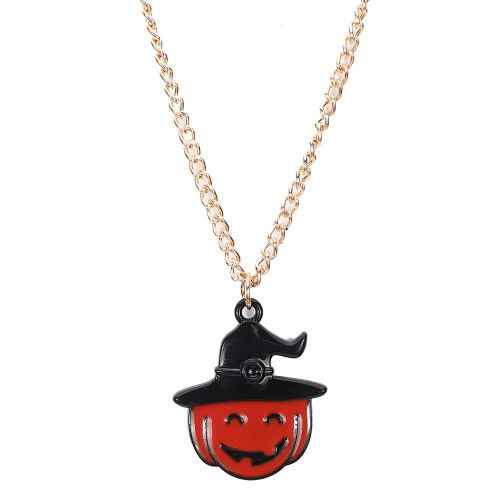 Ensemble De Bijoux 3 Pieces Pour Femme, Collier, Boucles D'oreilles, Style Halloween, Citrouille, Chauve-Souris, En Alliage, Cadeau