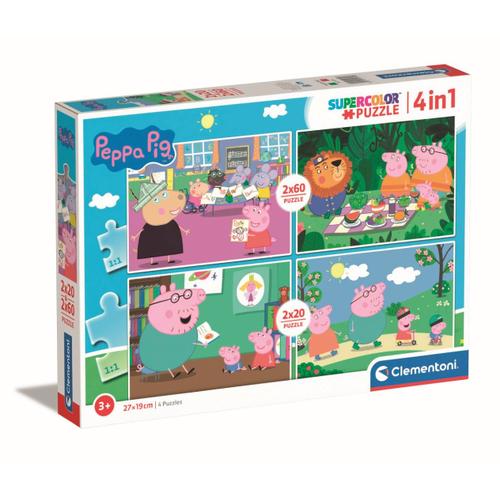 Puzzle Enfant 2x20+2x60 Pièces - Peppa Pig