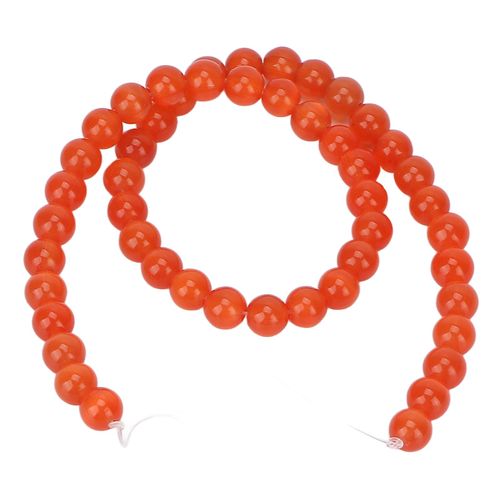 Perles Rondes En Pierre De 8 Mm Pour Fabrication De Bijoux, Colliers, Bracelets, Artisanat Delicat, Pour Bijouterie, Rouge