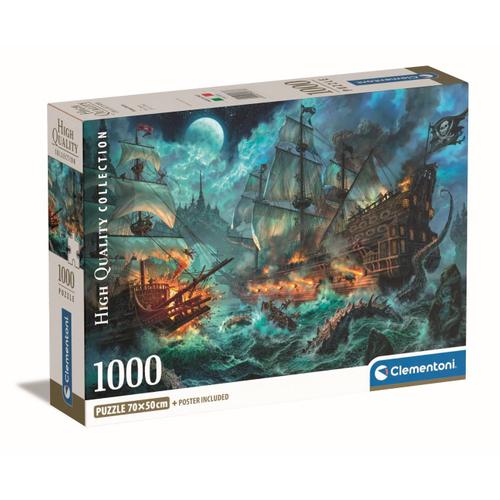 Puzzle Adulte Compact 1000 Pièces - Pirates Battle