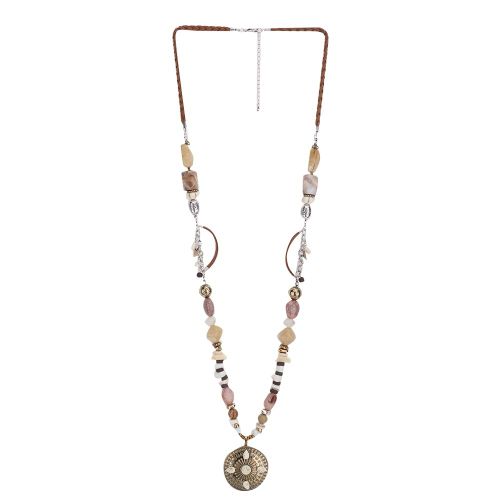 Collier Long En Perles Naturelles De Style Vintage National Pour Femme, Bijou A Offrir