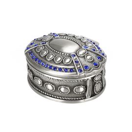 Boite a bijoux en alliage de zinc sculpte avec ornements en forme de scarabee, organiseur pour bagues, boucles d'oreilles et breloques exotiques