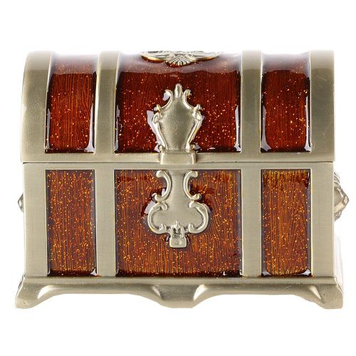 Boite De Rangement Retro Pour Bijoux, Boucles D'oreilles, Bagues, Colliers (Marron)