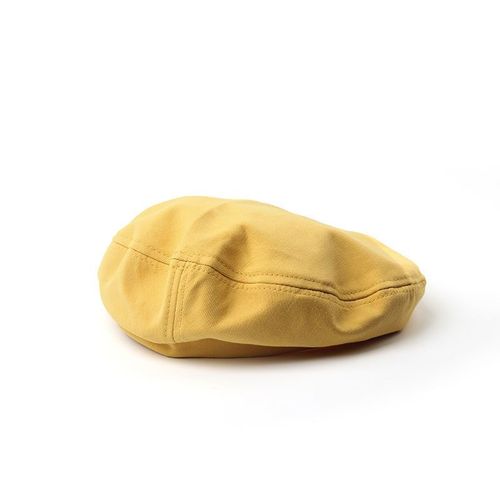 Chapeau Retro Pour Femme Et Fille, Elegant, Tendance, Couleur Unie, Ideal Pour Les Voyages, Les Rendez-Vous, Le Shopping, Jaune