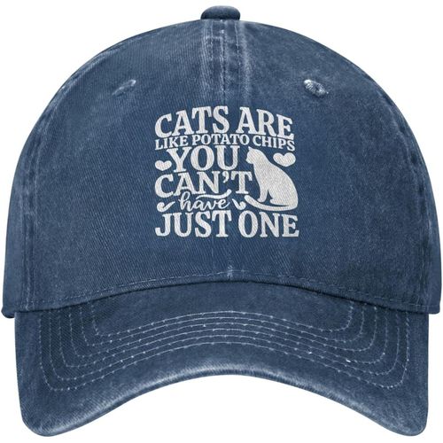 Chapeau Amoureux Des Chats, Les Chats Sont Comme Des Chips, Vous Ne Pouvez Pas Avoir Un Seul Chapeau, Casquette De Baseball Pour Femmes, Casquettes Mignonnes