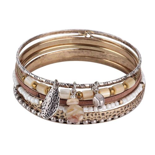 Bracelet A Pendentif Multicouches En Perles De Style National Pour Femme