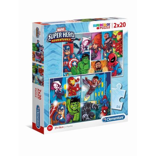 Puzzle Enfant 2x20 Pièces - Marvel Superhero