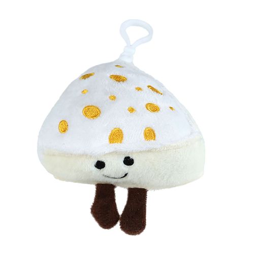 Porte-Cles En Peluche Avec Pendentif En Forme De Poupee Fromage, Mignon Et Entierement Rembourre, Fournitures Decoratives, Blanc