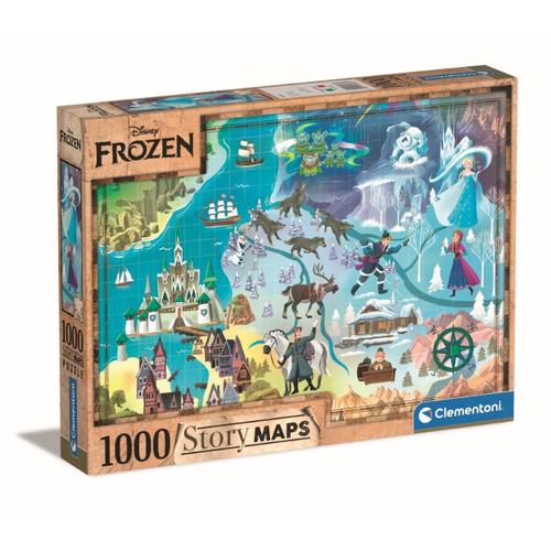 Puzzle Adulte Disney Maps - 1000 Pièces - La Reine Des Neiges