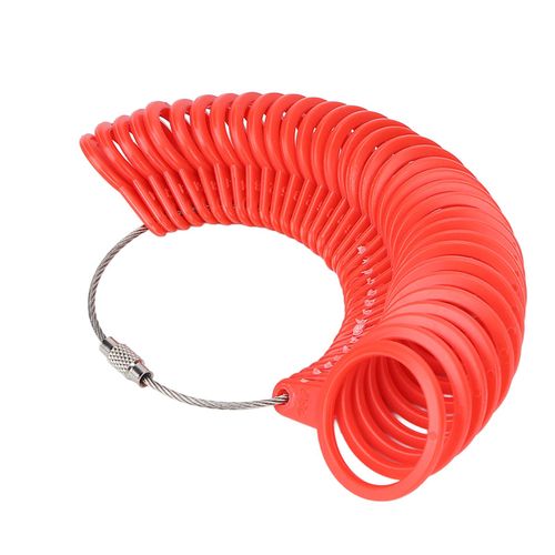 Outil De Mesure De La Taille Des Bagues, Jauge De Taille Des Doigts, Outils De Mesure Pour La Fabrication De Bijoux, Rouge