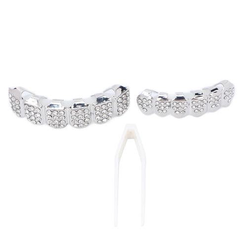 Ensemble De Dentition Hip Hop En Alliage Tendance, Bijoux Decoratifs Pour Halloween, Argent