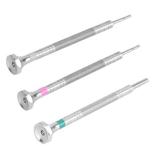 Kit D'outils De Demontage De Montre-Bracelet En Metal Pour Tournevis (0,7# + 0,8# + 2,0#)
