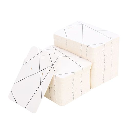 Lot De 100 Cartes De Presentation A Suspendre Pour Bijoux, Boucles D'oreilles, Colliers, 7,25 X 2 Cm