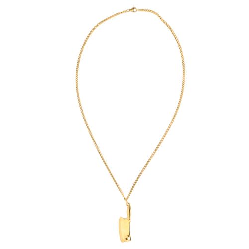 Collier Avec Pendentif Couteau A Decouper En Acier Inoxydable Pour Homme, Bijou Tendance, Dore