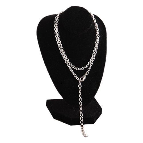 Presentoir A Colliers En Forme De V En Velours Noir, Elegant Presentoir A Bijoux Pour La Maison, La Bijouterie, Les Salons Professionnels