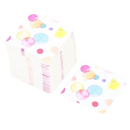 Lot De 100 Presentoirs A Suspendre Pour Bijoux, Boucles D'oreilles, Clous D'oreilles, Cartes, Outils De Suspension, Points Colores