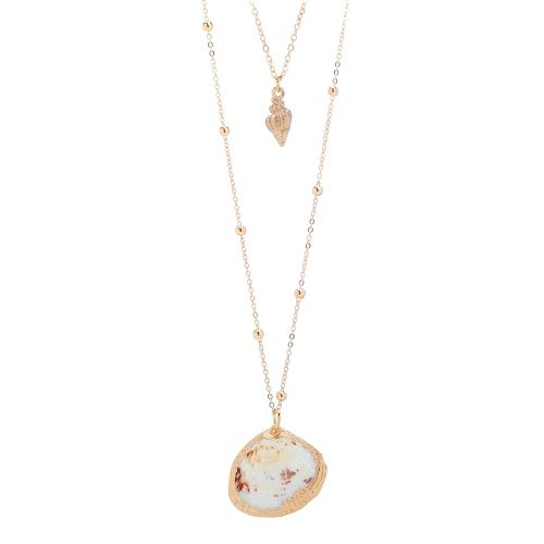 Collier Long En Forme D'etoile De Mer Naturelle Pour Femme, Bijou Tendance, Ideal Comme Cadeau