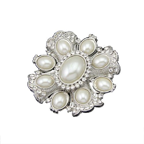 Broche Fleur En Alliage Strass Pour Femme, Accessoire De Bijouterie Tendance