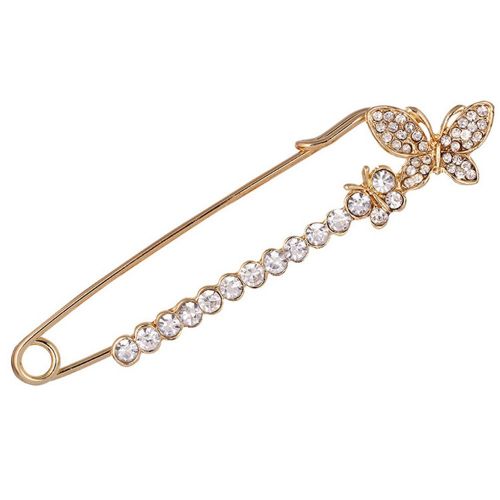 Ai024-A Boutique Sweet Boutonniere Exquise Broche Noud Papillon Strass Femme