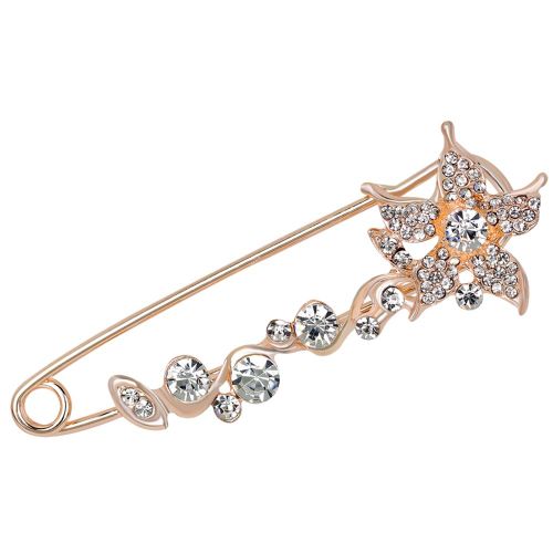 Broche En Alliage De Strass, Motif Fleurs Douces, Accessoire De Bijouterie, Ai037-A