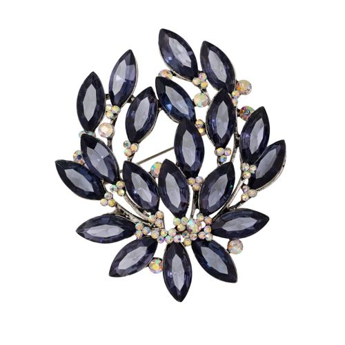 Broche En Metal Et Cristal Pour Femme, Accessoire De Bijouterie, Motif Insecte Et Fleur