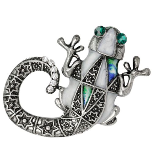 Broche En Alliage Ag077-A, Style Dessin Anime, Motif Lezard, Accessoire De Bijouterie