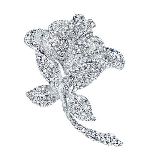 Broche En Alliage De Strass Pour Femme, Bijou Decoratif A La Mode