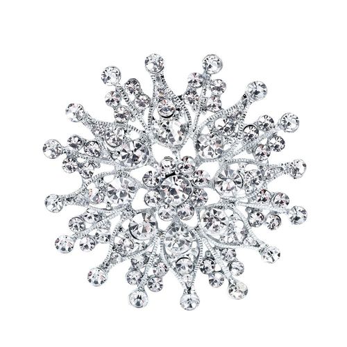Broche En Alliage De Strass Pour Femme, Bijou Decoratif A La Mode