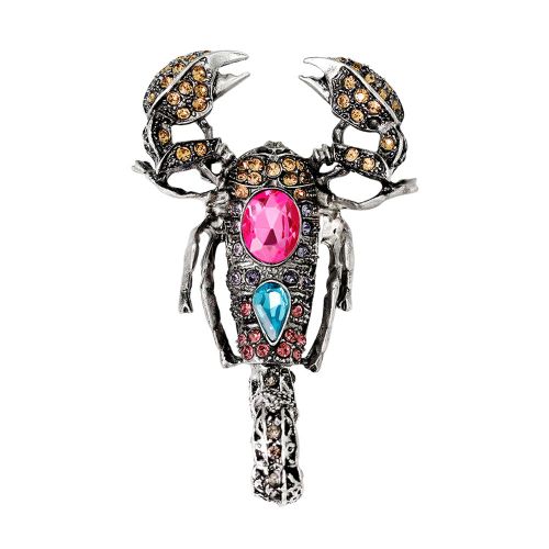 Broche En Alliage Avec Motif Scorpion, Simple Et Exageree, Bijou Tendance (Al211-B)