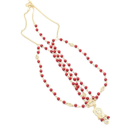 Accessoire De Coiffure Pour Cheveux, Fausses Perles, Pour Mariage, Serre-Tete (Rouge)