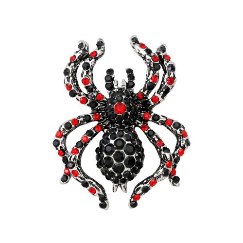 Ag139-A Broche De Decoration En Alliage Retro Avec Diamant Et Araignee, Bijou Animal, Perceuse A Eau, Mode.