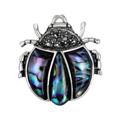 Broche En Alliage Galvanise Avec Strass En Forme D'insecte, Accessoire De Bijouterie Pour Femme