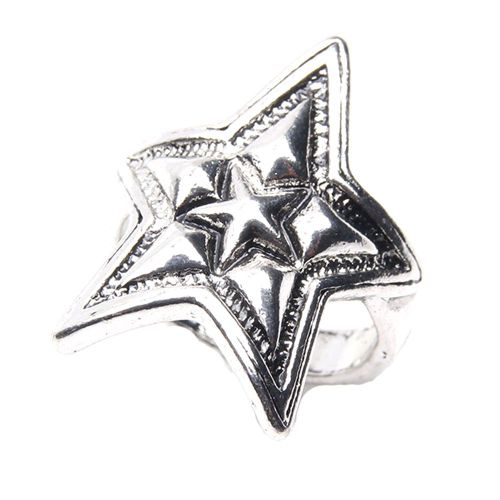 Bague Simple En Alliage Avec Pentagramme Et Etoile Pour Homme Et Femme (18 Mm)